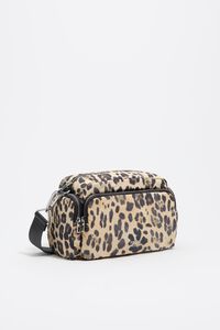 Beige Leopard print nylon crossbody bag Beige Leopard print nylon crossbody bag