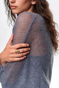 Anillo tres bandas irregular dorado