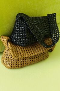 Medium lime plaited leather Hobo bag