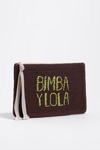 Bolsa de mano trenzada grande algod&oacute;n chocolate