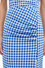 Falda midi vichy azul Falda midi vichy azul