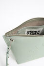 Bolso bandolera trapecio M piel verde pastel Bolso bandolera trapecio M piel verde pastel