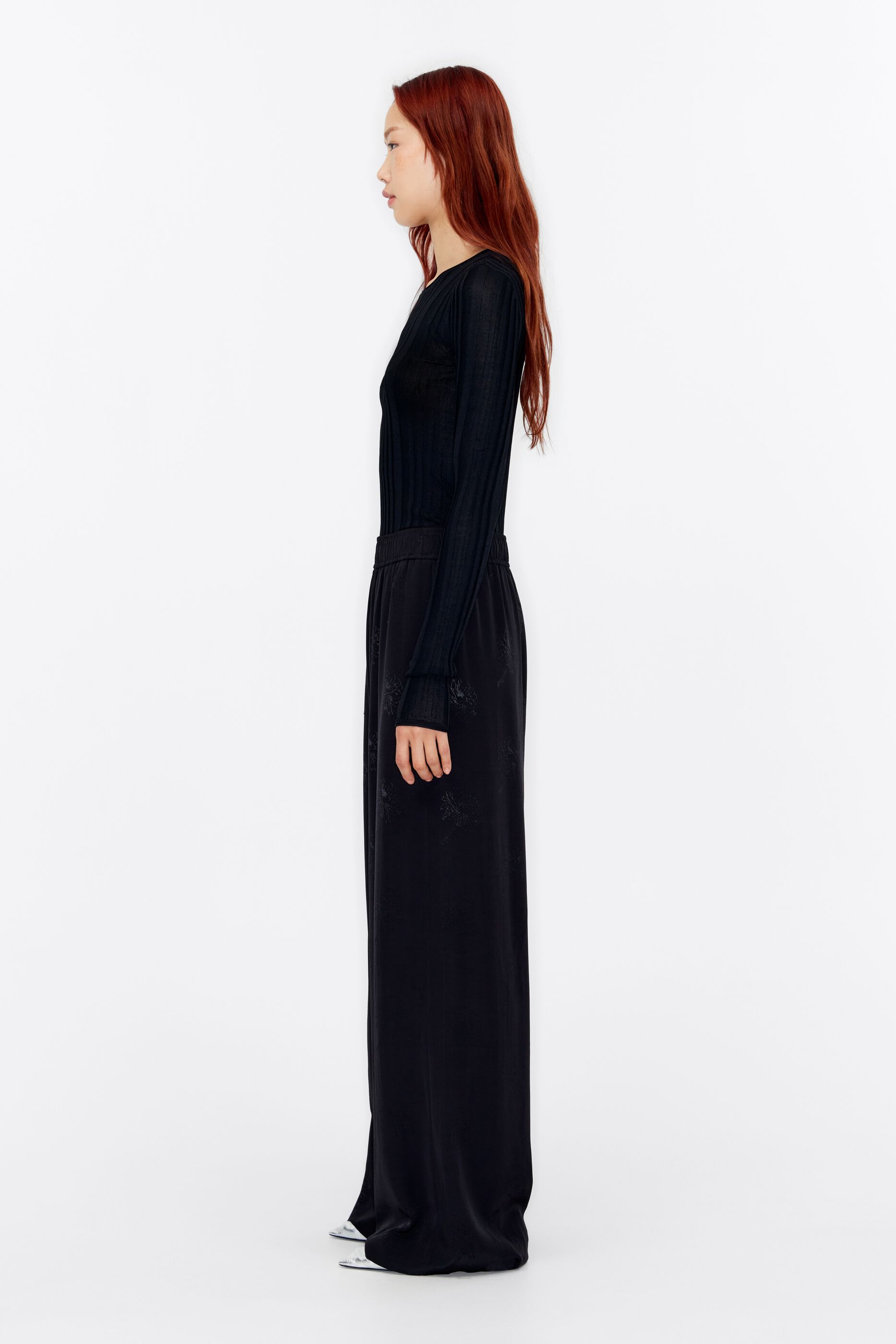 Pantalon online fluido negro