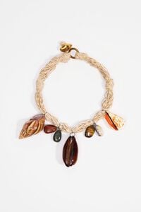 Collar caracoles naturales y piedras