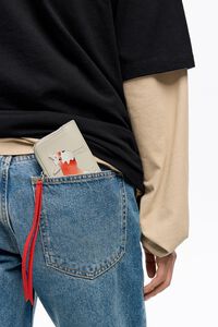 Tarjetero-monedero Fr&iacute;o Peludo piel piedra