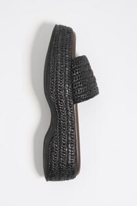 Sandalia plataforma rafia negra