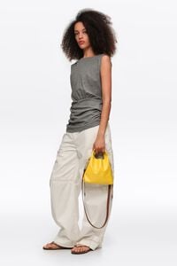 Bolsa bandolera Paper mini piel amarilla