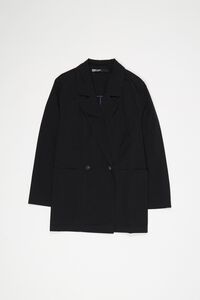 Black topstitched tailored jacket