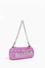 Bolso cilíndrico malla fucsia Bolso cilíndrico malla fucsia