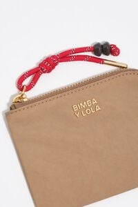 Monedero nylon camel