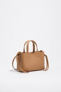 Hazelnut mini leather Chihuahua bag