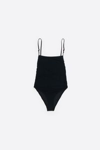 Black swimsuit with beads