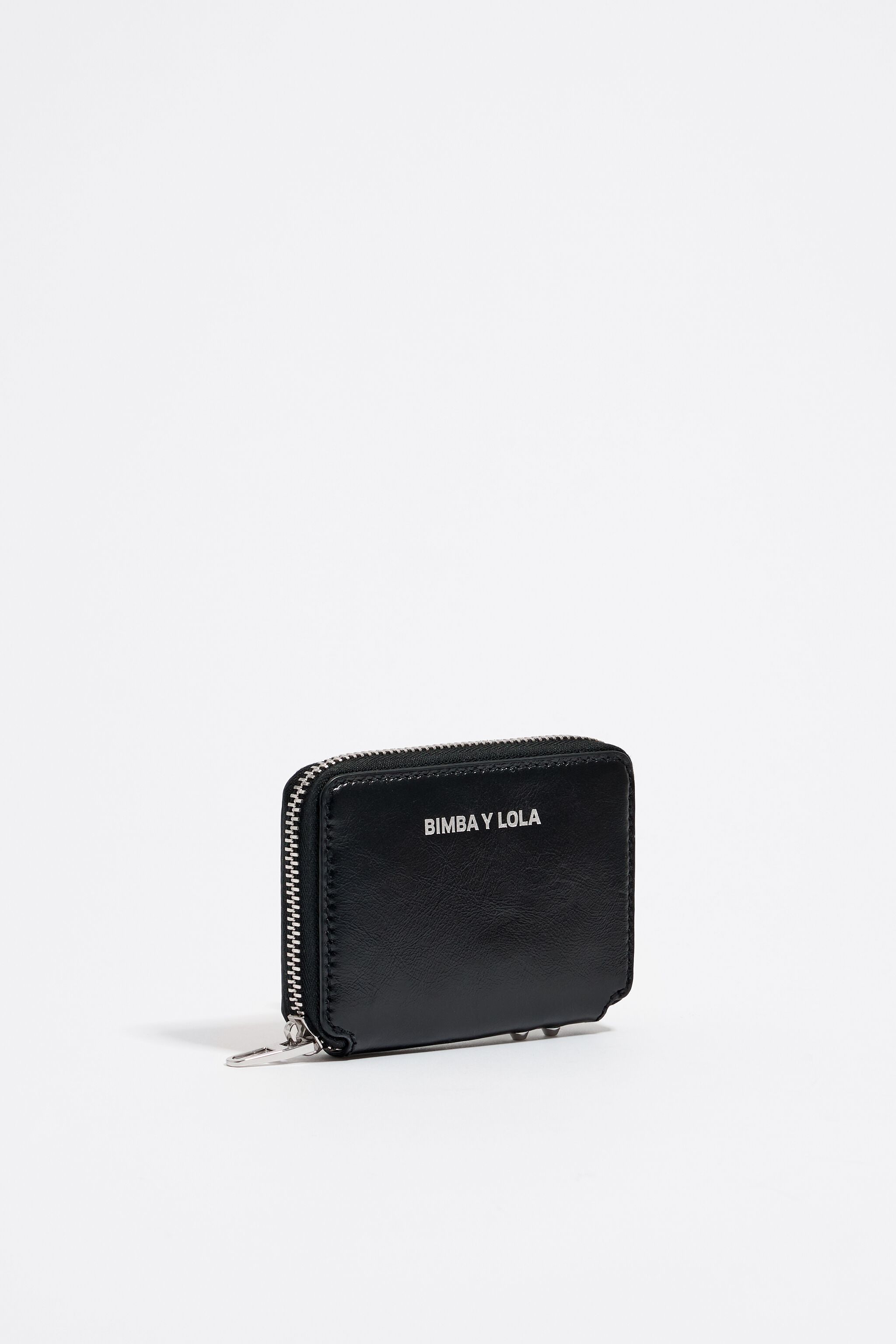 Cartera rectangular piel negra