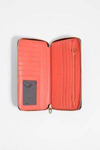 Cartera blanda piel grabado cocodrilo negro