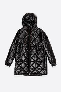 Chamarra capucha recto negro