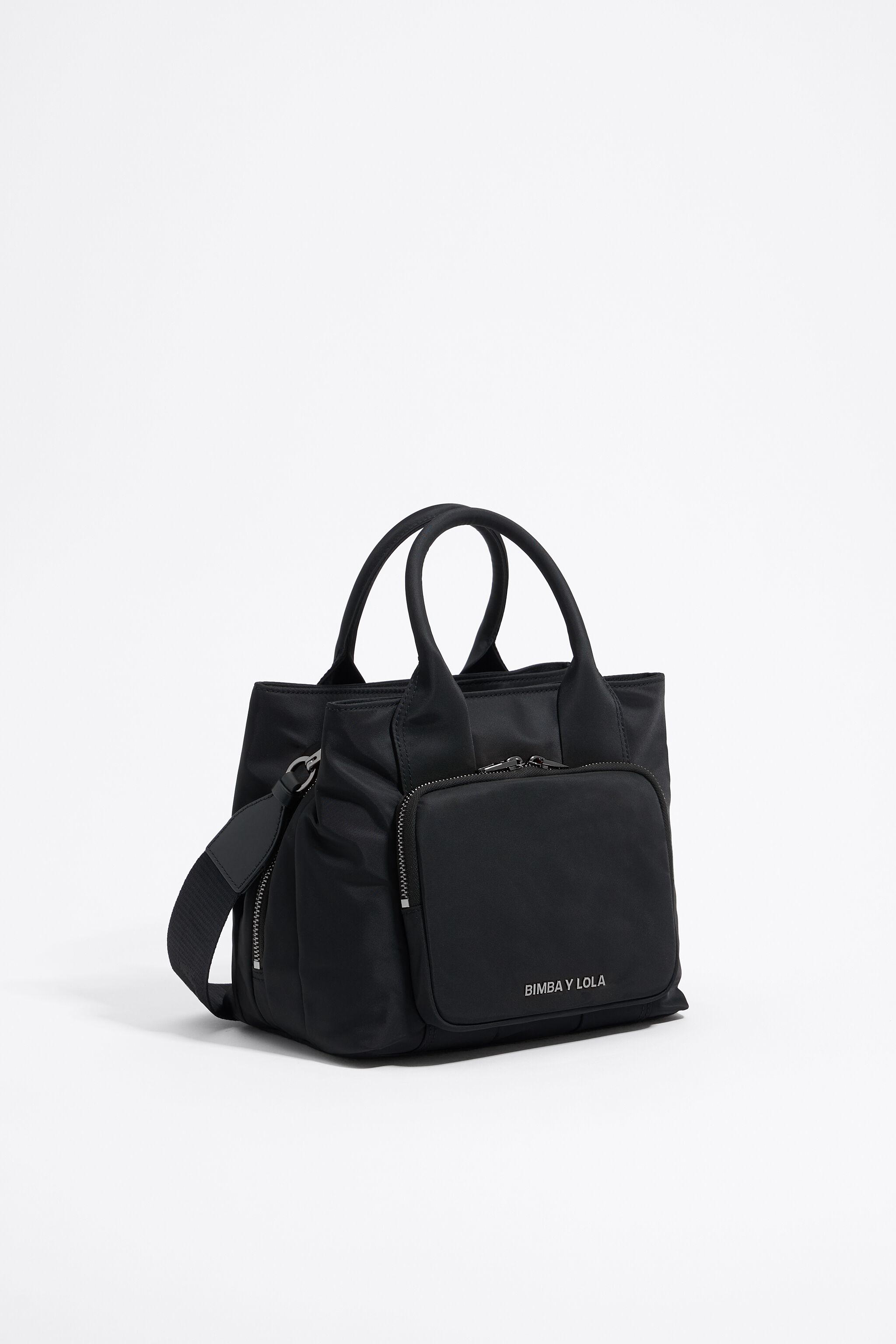 Bolsa de mano Pocket mediana nylon negra