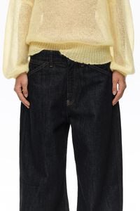 BARREL- Indigo denim 5-pocket trousers