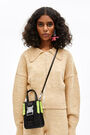 Black raffia mini crossbody bag Black raffia mini crossbody bag