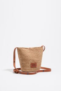Bolsa trenzada peque&ntilde;a rafia natural