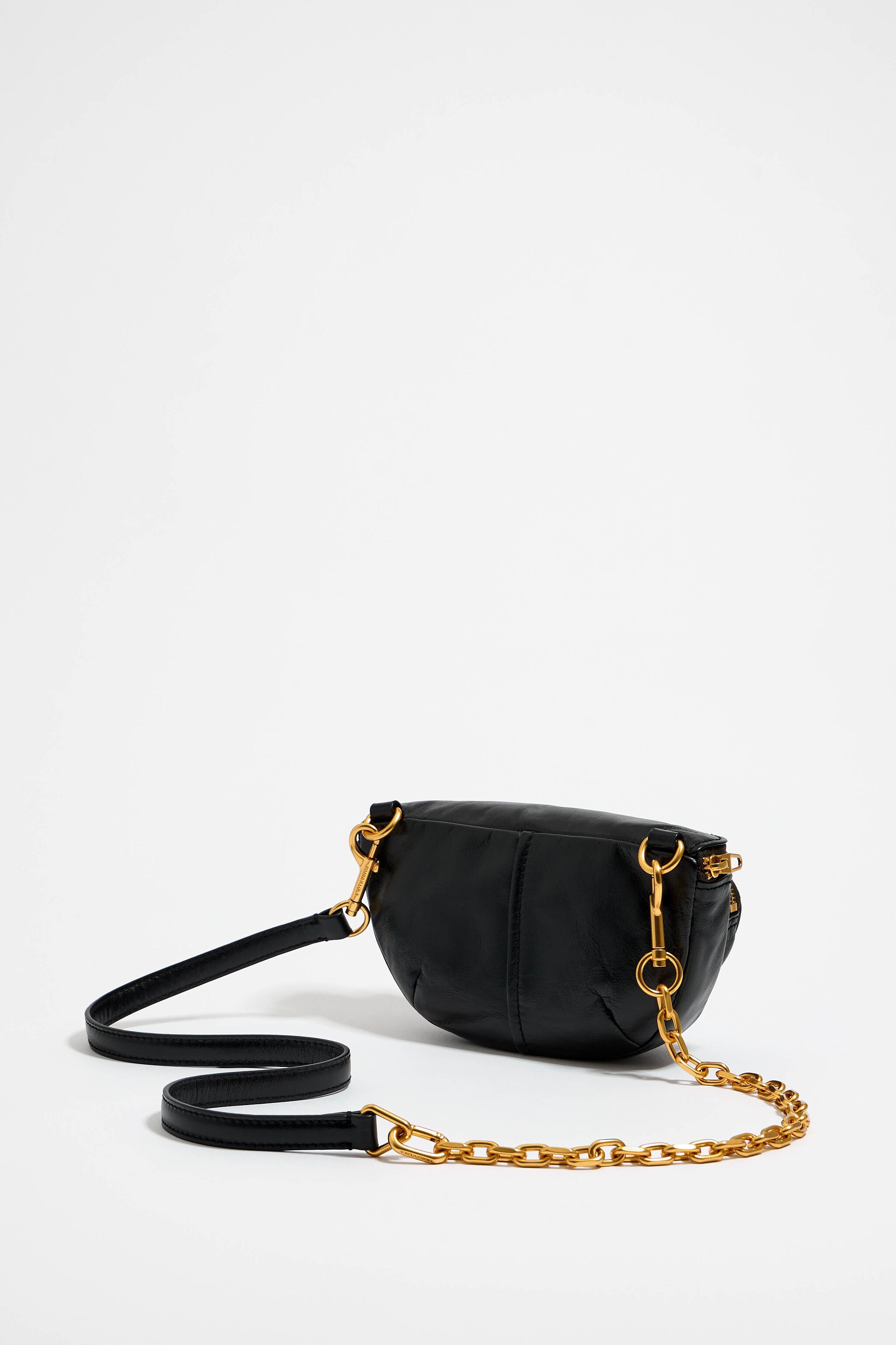Bolsa cangurera Pocket mini piel negra