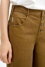 Khaki linen carrot trousers Khaki linen carrot trousers
