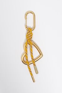 Llavero coraz&oacute;n metal y cord&oacute;n