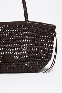 Bolsa shopper grande trenzado piel caf&eacute; oscuro