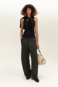 Dark green cotton jogger trousers
