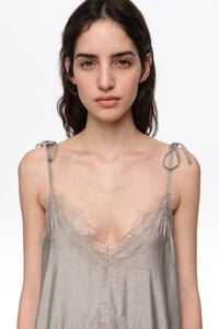 Silver fluid camisole dress