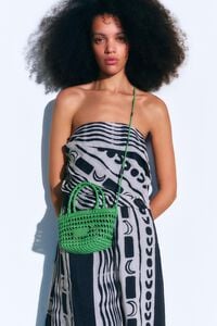 Vestido palabra de honor Moon stripes blanco