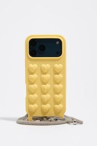 Funda silic&oacute;n iPhone 17 Pro Max cabo amarilla