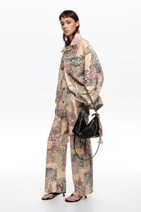 Chamarra ovesize denim Lace marfil