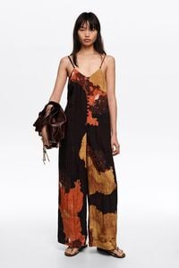 Jumpsuit l&iacute;nea A Blot negro