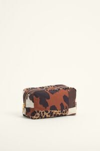 Neceser mediano nylon patchwork chocolate