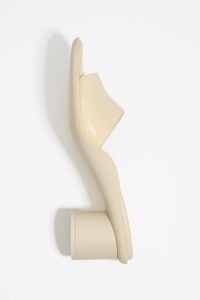 Sandalia tacón piel blanco hueso