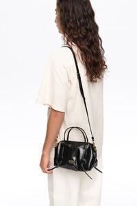 Mini black leather Lolita bag