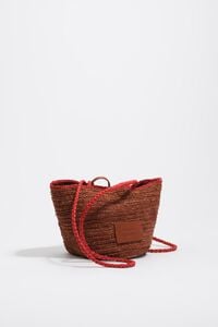 Bolsa capazo peque&ntilde;a rafia roble