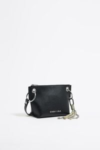 Bolsa trapecio peque&ntilde;o piel negro