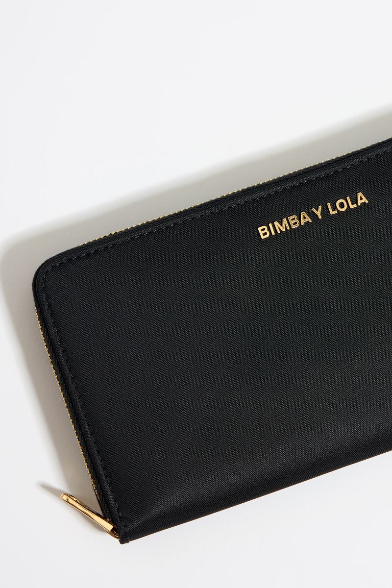 Coin Purse Monedero Grande Bimba Y Lola Black Monedero Nylon