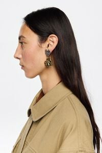 Two-tone textured hearts earrings Two-tone textured hearts earrings