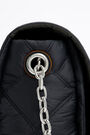 Bolso solapa XL acolchado nylon negro Bolso solapa XL acolchado nylon negro
