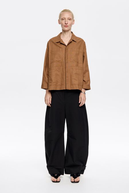 Brown 100% Linen Jacket