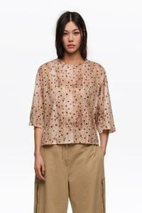 Camiseta boxy devor&eacute; watercolor dots