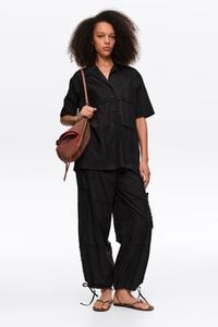 Camisa patchwork de pa&ntilde;uelos bordados negra