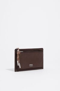 Cartera pocket nylon moca