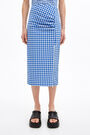 Falda midi vichy azul Falda midi vichy azul