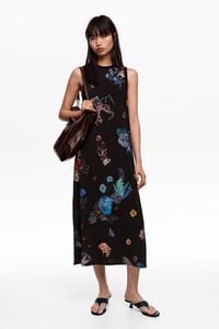 Vestido camiseta sisas fluido Seabed negro