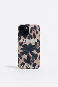 iPhone 15 beige palm tree rigid case