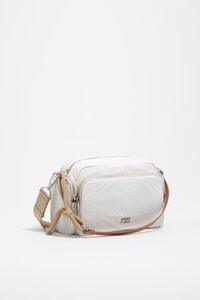 White nylon medium pocket bag