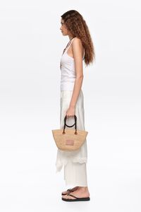 Bolsa capazo mediano rafia natural